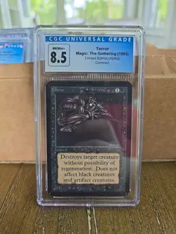 Terror Magic The Gathering Limited Edition Alpha CGC graded NM/Mint+ 8.5 - Image 1