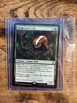 MTG Badgermole Cub Mythic 167 Non-Foil Avatar The Last Airbender NEVER PLAYED M - Image 1