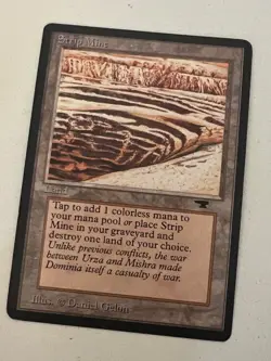 Magic the Gathering MTG Antiquities Strip Mine No Horizon LP+ Sample (Beta Bob) - Image 2