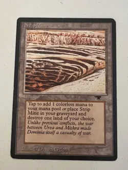 Magic the Gathering MTG Antiquities Strip Mine No Horizon LP+ Sample (Beta Bob) - Image 4