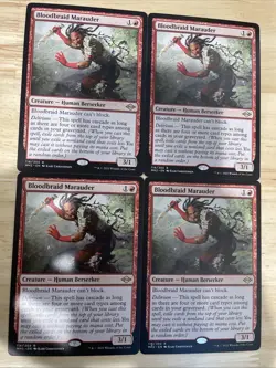 4x x4 MTG Bloodbraid Marauder Regular #116/303 Modern Horizons 2 Rare MH2 NM/M - Image 1