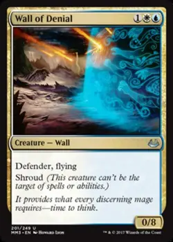 MTG Wall of Denial - Foil, Modern Masters 2017, Heavily Played, English - Image 1