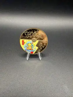 Pikachu 1996 Pokemon GO Challenge Coin Japan Limited Ed. 24kt Gold Plated - Image 1