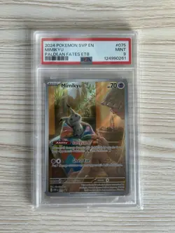 Pokemon TCG Mimikyu Scarlet & Violet Paldean Fates ETB Promo - PSA 9 - Image 1