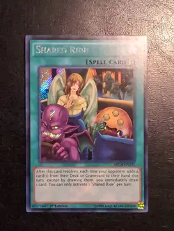 Yu-Gi-Oh! SECRET RARE HOLO CARD SHARED RIDE MP14-EN231 1ST VLP - Image 1