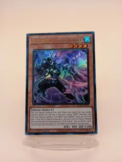 Evil HERO Toxic Bubble SUDA-EN001 Ultra Rare Yugioh Card 1st Edition Mint - Image 1