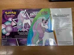 Pokemon TCG Galarian Rapidash V Box + 6 Promo Cards New Sealed - Image 2
