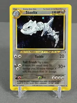 Swirl Steelix 15/111 - Neo Genesis Holo Rare Vintage WOTC Pokemon TCG Card NM - Image 1