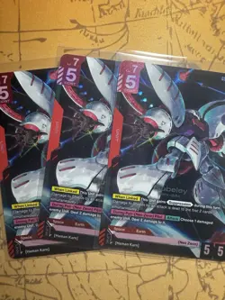 1 Card Gundam Card Game - Dual Impact - Qubeley LR GD02-036 - Near Mint Foil - Image 1