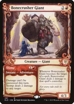 Bonecrusher Giant / Stomp (Showcase) Throne of Eldraine PLD CARD ABUGames - Image 1