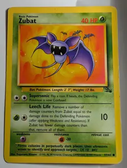 Zubat 57/62 - Fossil - Pokemon TCG CCG Card - Image 1