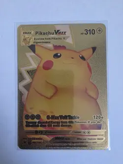 Pikachu VMAX 044/185 Pokemon Gold Foil Card (Fan Art) - Image 1