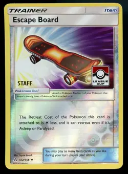 Escape Board 122/156 Promo League STAFF Stamped Pokemon Card - Image 1