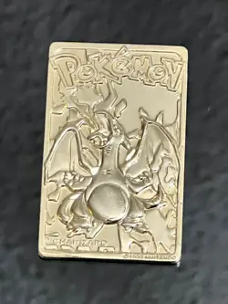 23K Gold Plated CHARIZARD Trading Card 1999 Burger King Pokemon - Image 1