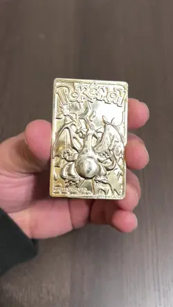 23K Gold Plated CHARIZARD Trading Card 1999 Burger King Pokemon - Image 2