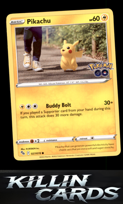 Pikachu (27) 027/078 Pokemon Common Pokemon GO Card NM - Image 1