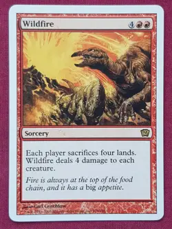Magic The Gathering 9TH EDITION WILDFIRE red card MTG - Image 1