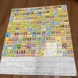 Pokemon Base Set Non Holo Lot of 126 Cards WOTC TCG LP - LP+ Pokemon Nintendo - Image 1