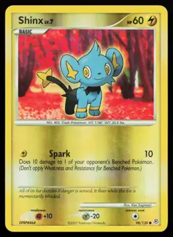 Shinx 98/130 Common Diamond and Pearl Reverse Holo Pokemon Card - Image 1
