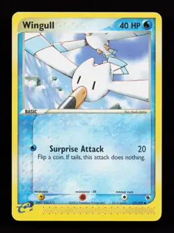 Wingull 77/109 Common Ruby and Sapphire Pokemon Card - Image 1