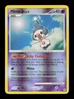 Mime Jr. 90/130 Reverse Holo Common Diamond and Pearl Pokemon Card - Image 1