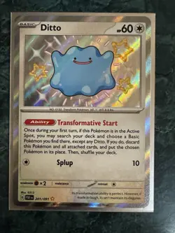 Paldean Fates Mimikyu Ditto Raichu Baby Shiny Rare Pokemon Card Lot NM MINT LOOK - Image 4