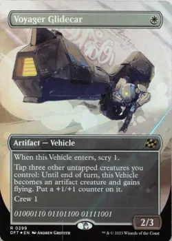 Voyager Glidecar (Borderless) - FOIL - R Aetherdrift 299 - MTG - Image 1