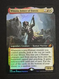 1x MTG Winota, Joiner of Forces (Extended Art, Foil) - Ikoria (IKO) #349 - Magic - Image 1
