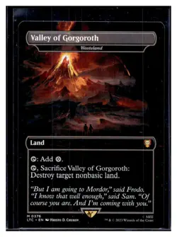 MTG Lord of the Rings Commander #376 Valley of Gorgoroth Mythic Rare (D) - Image 1