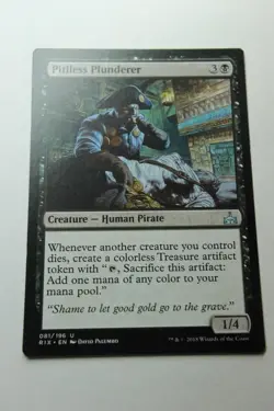 MTG Pitiless Plunderer x1- -Rivals of Ixalan-Lightly Played - Image 1