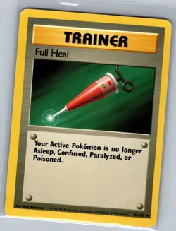 Full Heal 82/102 Non Holo Base Set - Pokemon Card - MP - Image 1