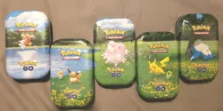 Complete Set of 5 Pokemon GO Tins Factory Sealed Pokemon TCG 2022 - Image 2