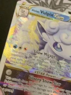 ALOLAN VULPIX VSTAR 034/195 SILVER TEMPEST POKEMON Card TCG ULTRA RARE Holo MP - Image 2