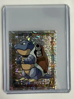 1999 Pokemon Merlin Sticker Series Blastoise Prism S4 - Image 1