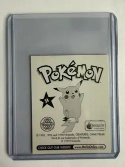 1999 Pokemon Merlin Sticker Series Blastoise Prism S4 - Image 2