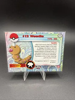 2000 Topps Chrome Pokemon TV Animation Edition - Weedle #13 - Image 3