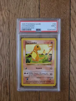 Pokemon Shadowless Base Set Charmander PSA 9 - Image 1