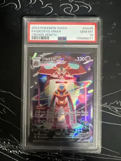2023 Pokemon SWSH Crown Zenith #GG45 FA Deoxys VMAX PSA 10 Gem Mint - Image 1