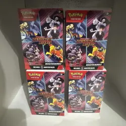 Pokemon Destined Rivals SV10 Booster Bundle x 4 Lot - Image 1