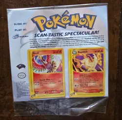 POKEMON "SCAN-TASTIC SPECTACULAR" 2002 E-READER PROMO, HO-OH & RAPIDASH SEALED - Image 1