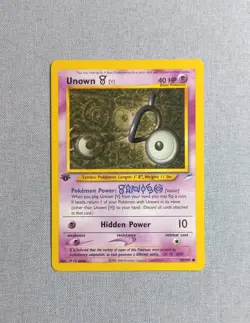 Pokemon TCG - 1st Edition Unown V - Neo Destiny Set - 89/105 - Image 1