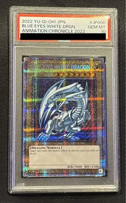 PSA 10 Yu-Gi-Oh! Blue Eyes White Dragon Animation Chronicle AC02-JP000 Japanese - Image 1