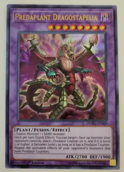 Yugioh Predaplant Dragostapelia DUPO-EN069 Ultra Rare 1st Edition Near Mint - Image 1