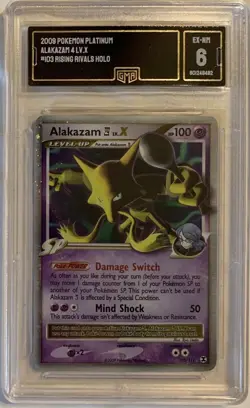 GMA 6 Alakazam Lv.X Rising Rivals Holographic Pokemon Card - Image 2