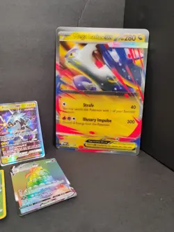 Pokemon Card Lot w/ EX GX V VMAX Cards + Vaporeon Plush & Jumbo Mega Latias EX - Image 5