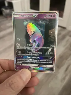 Pokemon Mewtwo GX Full Art Shining Legends Secret Rare Holo Card 78/73 - Image 1