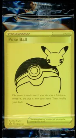 Poke Ball SWSH146 Celebrations Pokemon Card TCG Gold Promo Exclusive SEALED - Nm - Image 1