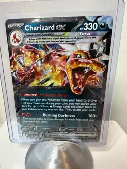 Pokemon TCG Charizard EX Holo Double Rare Card 054/091 SV Paldean Fates - Image 1