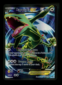 Rayquaza EX 104/108 XY Roaring Skies 2015 Full Art Holo Rare Pokemon Card TCG - Image 1