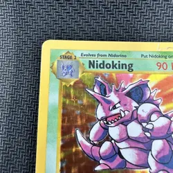 Pokemon TCG Card NIDOKING 11/102 Base Set Shadowless Holo HP - Image 5